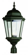 Trans Globe 51001 BK - Classical Collection, Traditional Metal and Beveled Glass, Post Mount 3-Light Lantern Head